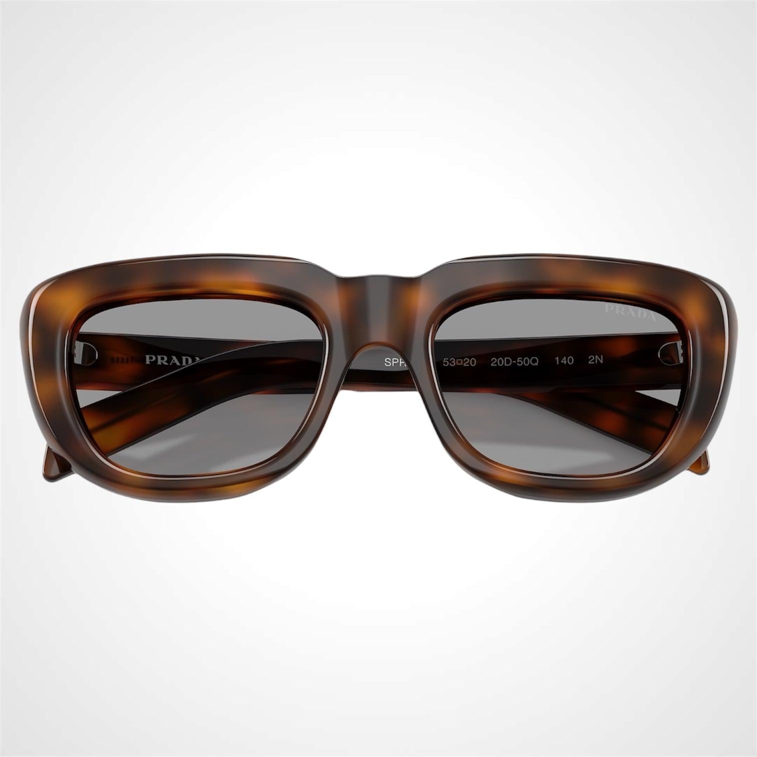 PRD07S 20D50Q rectangle women's juniper tortoise sunglasses 