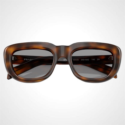 PRD07S 20D50Q rectangle women's juniper tortoise sunglasses 