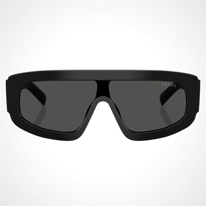 PRD10S 16K08Z black shield grey lens front view sunglasses 