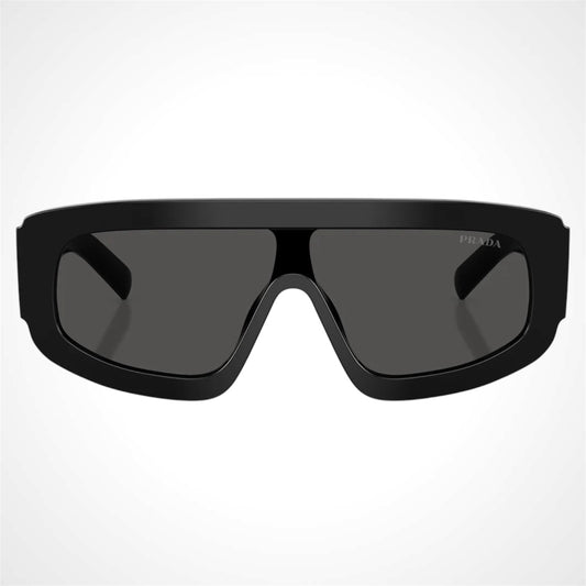 PRD10S 16K08Z black shield grey lens front view sunglasses 