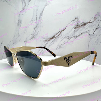 PRD50S ZVN70B side view Prada sunglasses gold metal mens womens 1