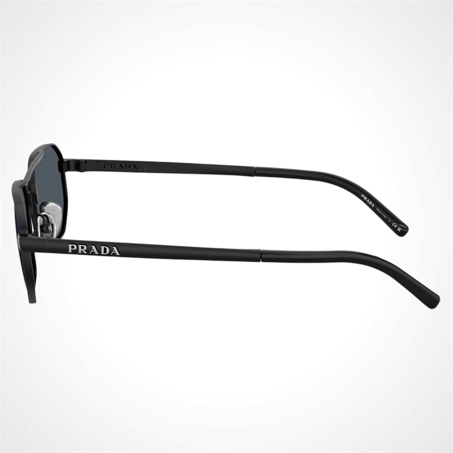 PRD53S 7AB70B Prada black sunglasses for men side view 
