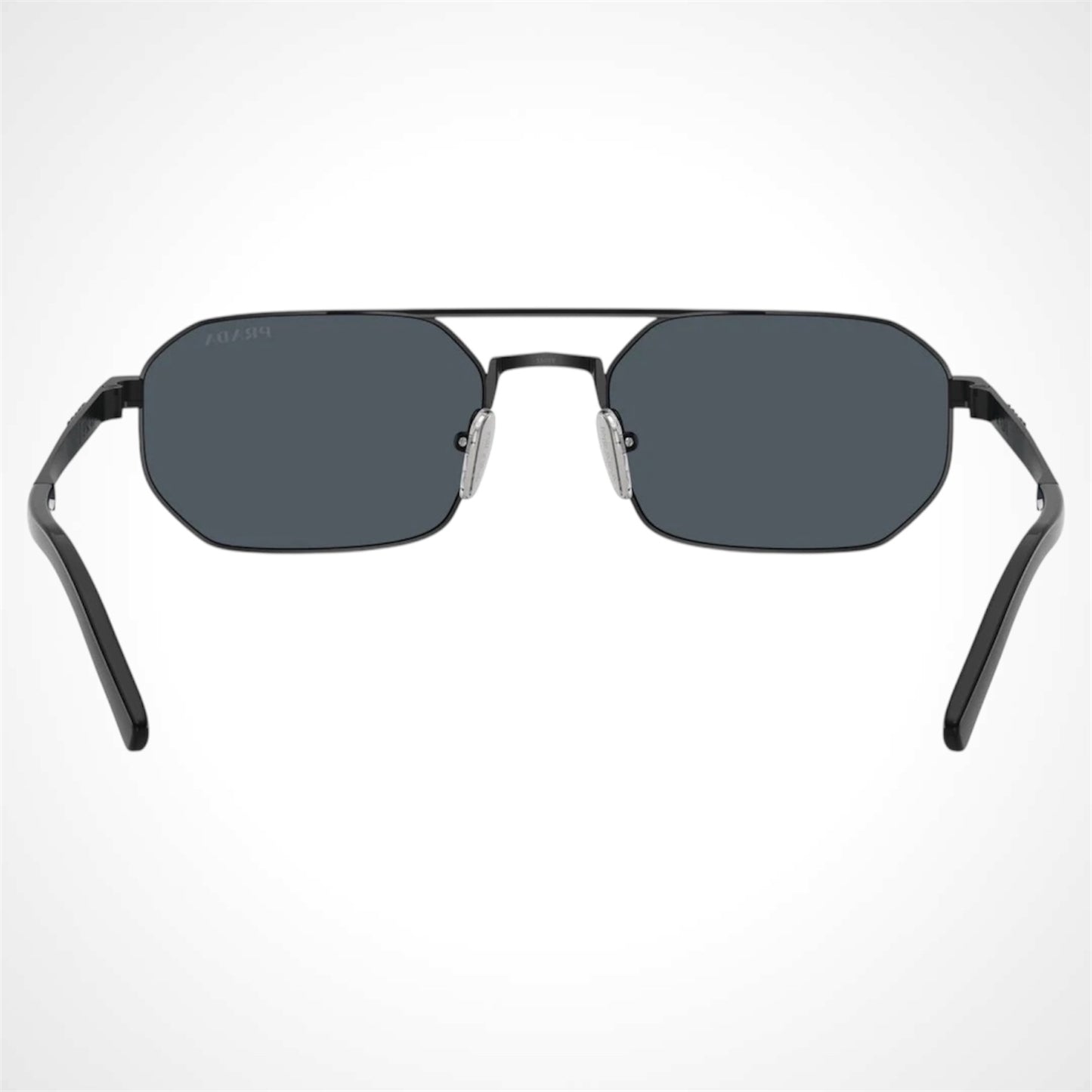 PRD53S 7AB70B Prada black sunglasses for men back view 