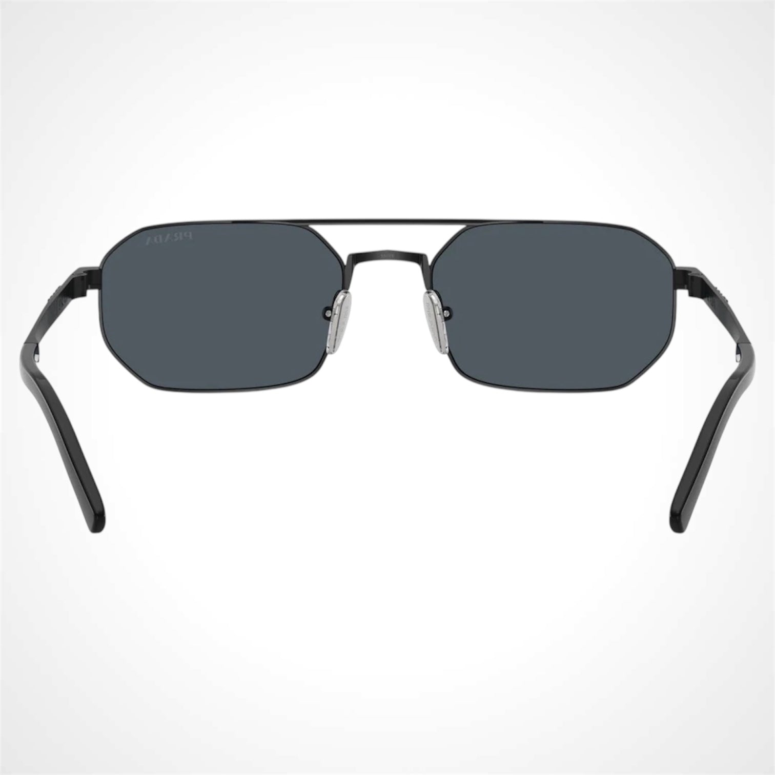 PRD53S 7AB70B Prada black sunglasses for men back view 