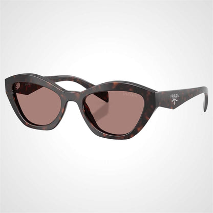 PRADA PRA02S 17N60B brown havana butterfly cat eye symbole sunglasses