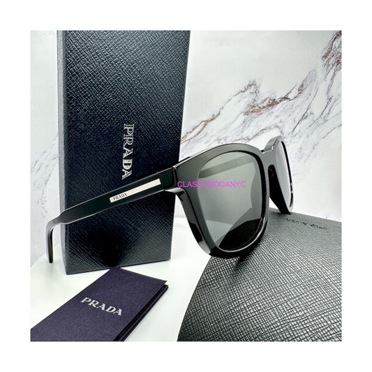 PR A21S 16K08Z black Prada sunglasses with grey lens 