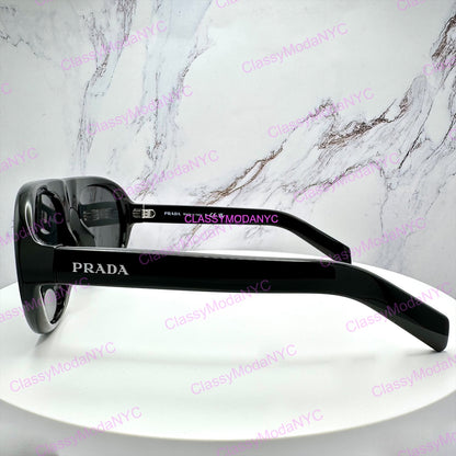 PR C05S 16K08Z Prada black aviator sunglasses side view 