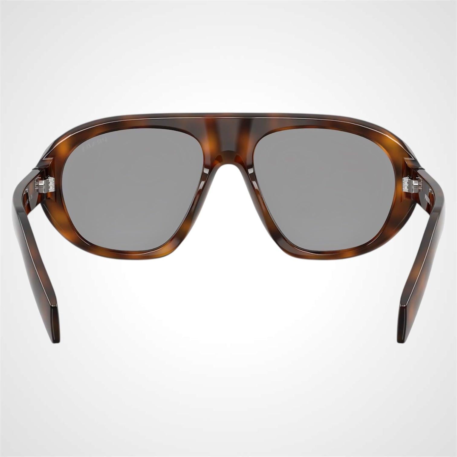 Prada PRC05S 20D50Q brown juniper aviator sunglasses back view