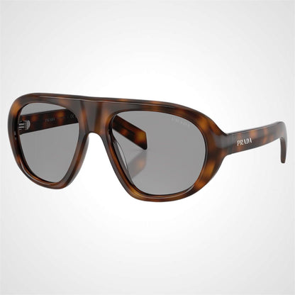 Prada PRC05S 20D50Q brown juniper aviator sunglasses.