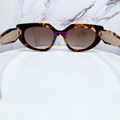 PR D02S 00K10S Prada womens brown tortoise caramel sunglasses back view 