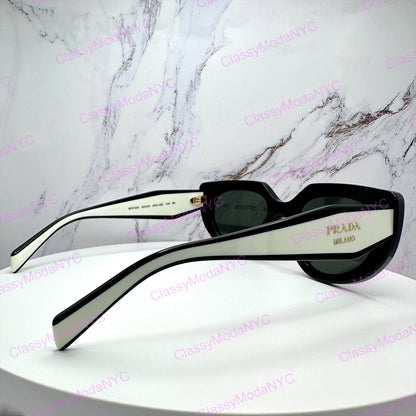 PR D02S 20G08Z Prada sunglasses side view gold Symbole logo