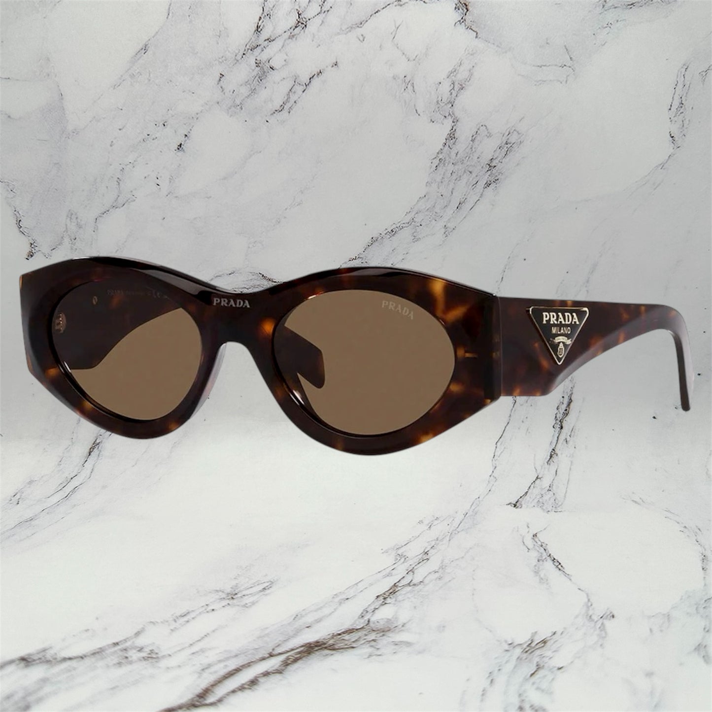 PRADA Sunglasses Brown Tortoise Oval PR20ZS