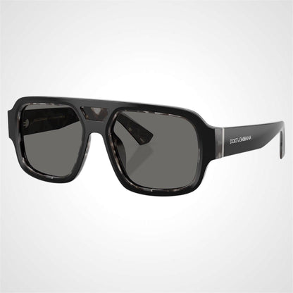 Dolce & Gabbana DG4516 3403/1 black pilot men's sunglasses side view.