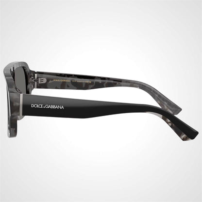 Dolce & Gabbana DG4516 3403/1 black pilot men's sunglasses side view.