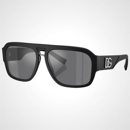 Dolce & Gabbana DG4403 25256G black pilot men's mirrored sunglasses