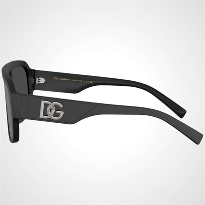 Dolce & Gabbana DG4403 25256G black pilot men's mirrored side view sunglasses