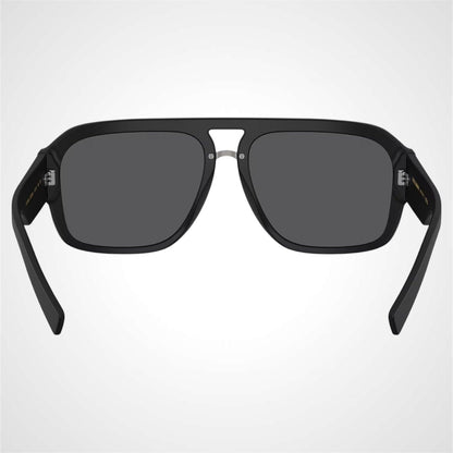 Dolce & Gabbana DG4403 25256G black pilot men's mirrored side view sunglasses