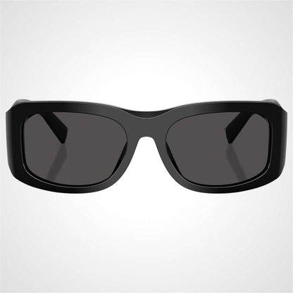 Dolce & Gabbana DG4503 501/87 black rectangle grey lens sunglasses front view