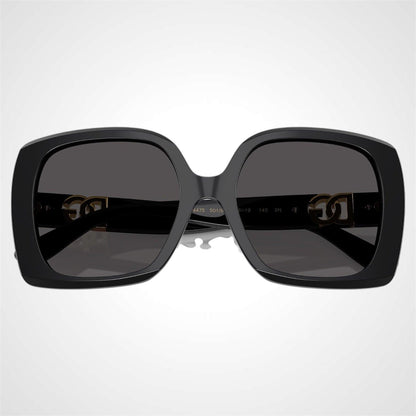 Dolce & Gabbana DG4475 501/87 black oversized square frame sunglasses.