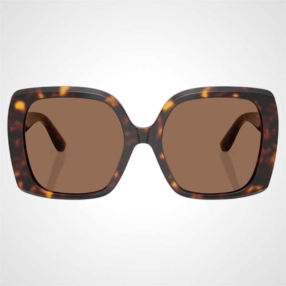 Dolce & Gabbana DG4475 502/73 brown tortoise oversized sunglasses with gold metal front frame