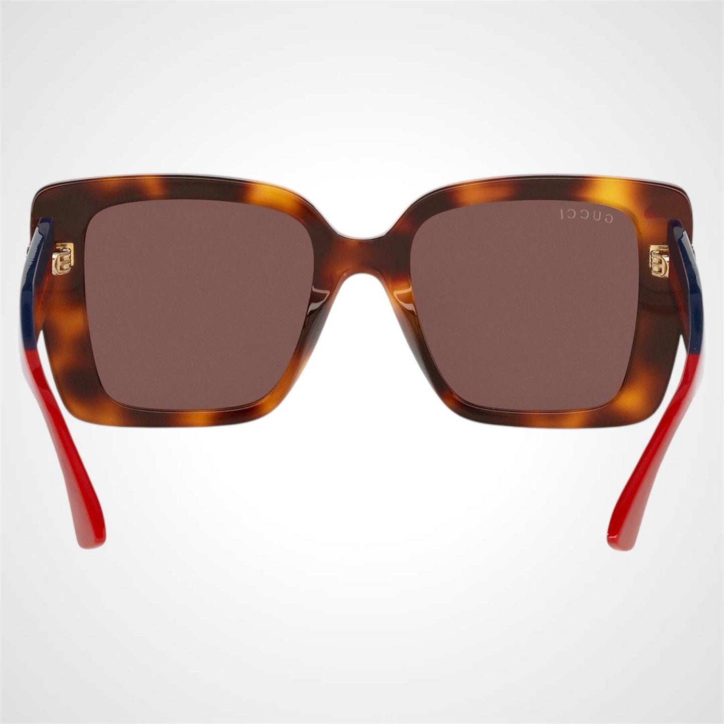 GUCCI GG1861S 002 brown tortoise square oversized women's sunglasses back view