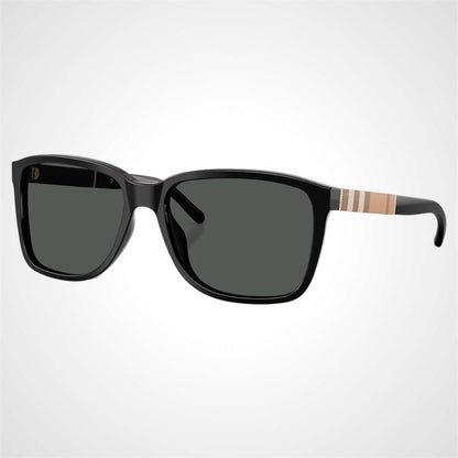 Burberry 0BE4181 300187 black square brown check arms sunglasses