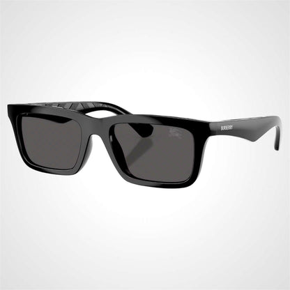 Burberry 0BE4475U 300187 black square frame with check interior men's sunglasses side view