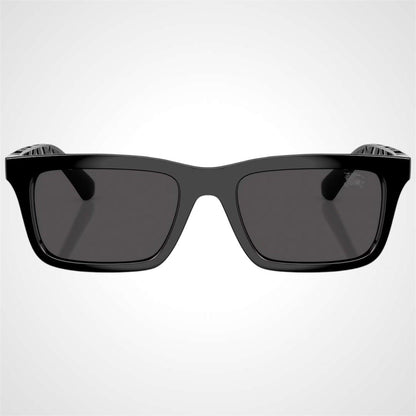 Burberry 0BE4475U 300187 black square frame with check interior men's sunglasses front view