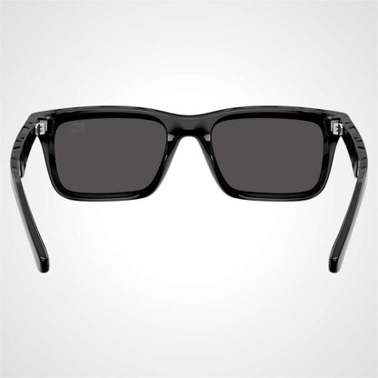 Burberry 0BE4475U 300187 black square frame with check interior men's sunglasses back view