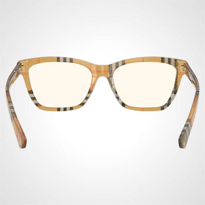 Burberry 0BE2440 4163 brown check sand eyeglasses for women back view