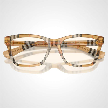 Burberry 0BE2440 4163 brown check sand eyeglasses for women side view