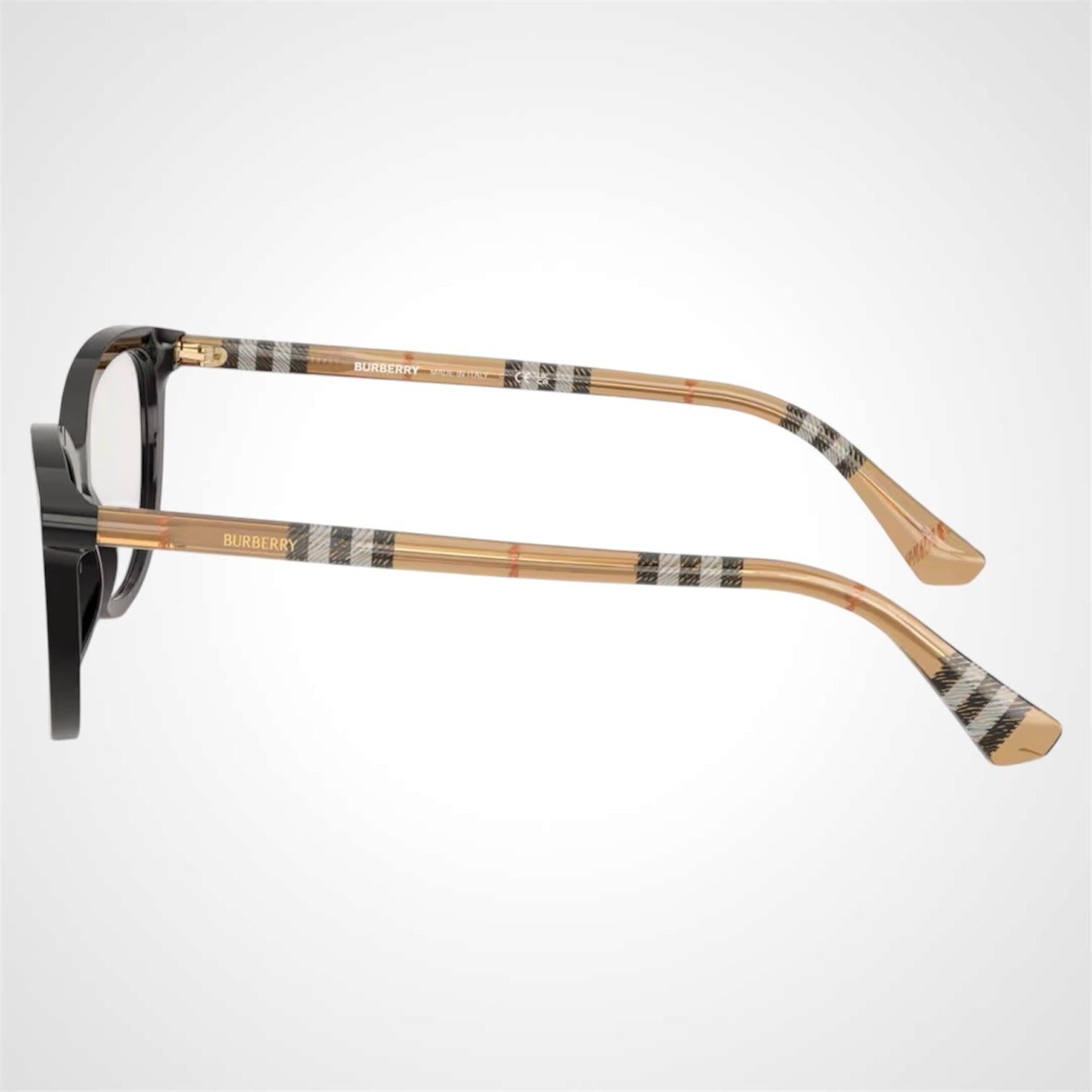 Burberry BE2431 4161 brown check arms eyeglasses for women