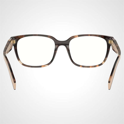 Prada 0PR17ZV 07R1O1 back view of brown beige square eyeglasses
