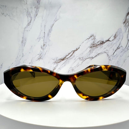 Prada 0PR26ZS 14L09Z brown tortoise women's sunglasses side view