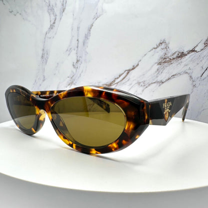 Prada SPR26Z 14L09Z tortoise women's sunglasses with brown lens side view