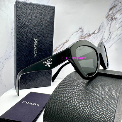 Prada sunglasses PRA02S 16K08Z black cat eye 
