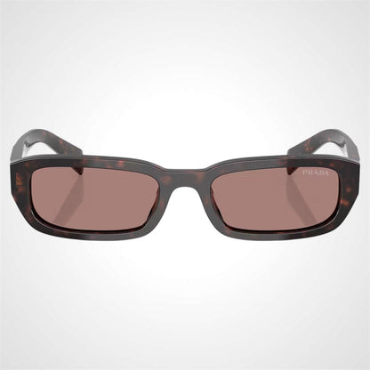 Prada 0PRB06S 17N60B rectangle brown tortoise symbole logo sunglasses front frame