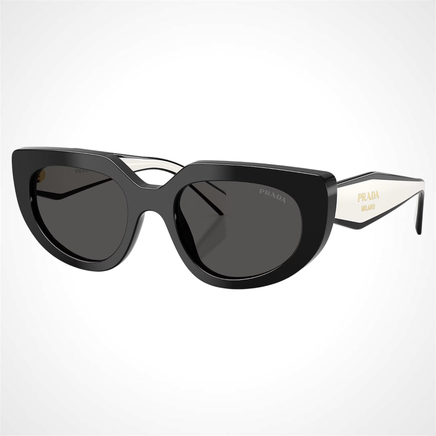 Prada PRD02S 20G08Z Sunglasses Black White 