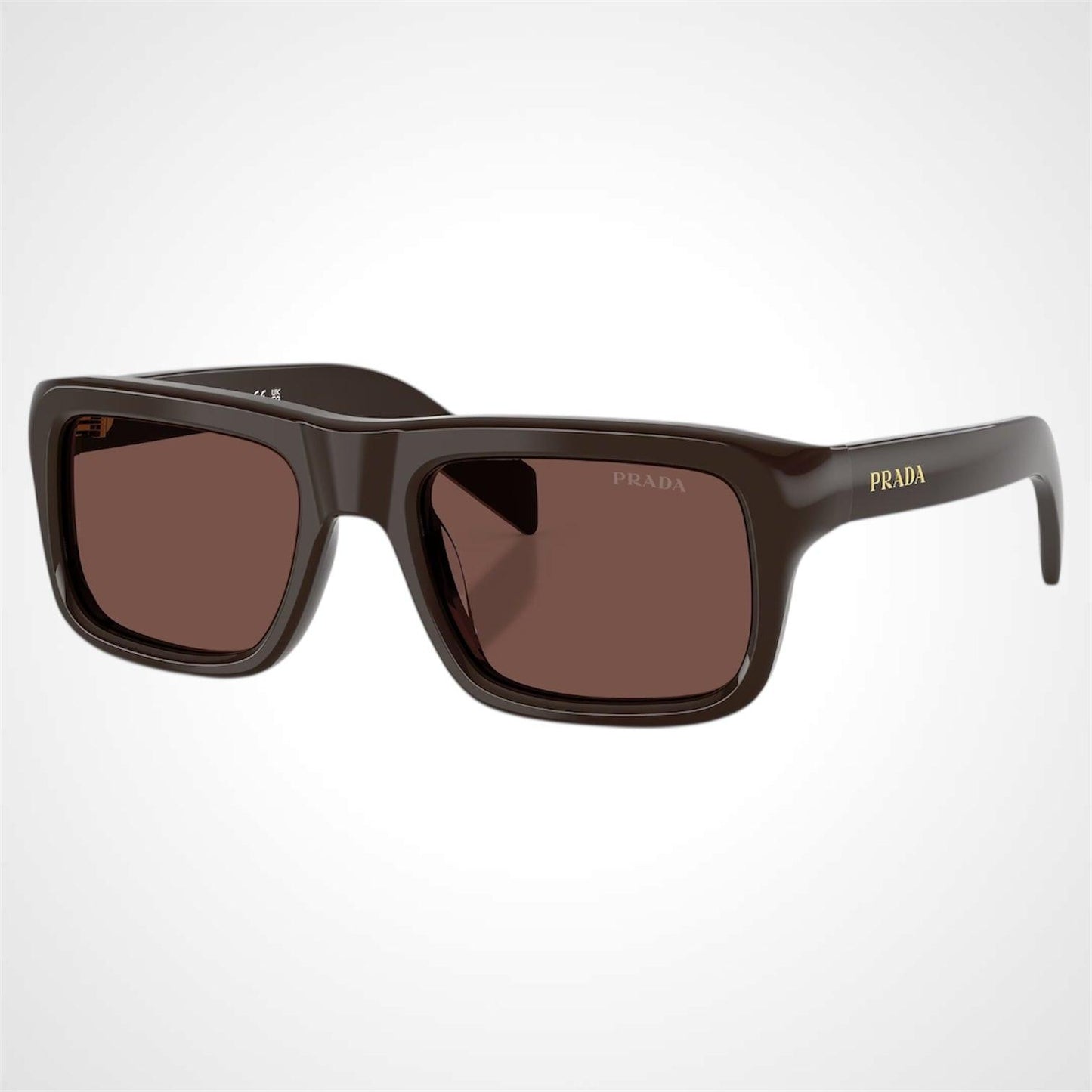 Prada PRD11S 27I90W 8056262875568 brown cigar rectangle sunglasses 