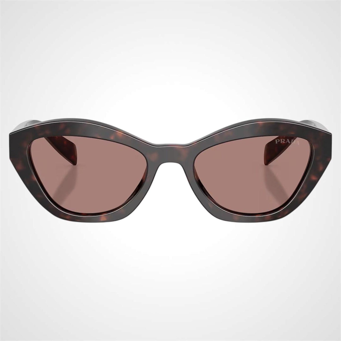 PRADA PRA02S 17N60B brown havana butterfly symbole sunglasses front frame