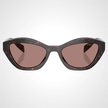PRADA PRA02S 17N60B brown havana butterfly symbole sunglasses front frame