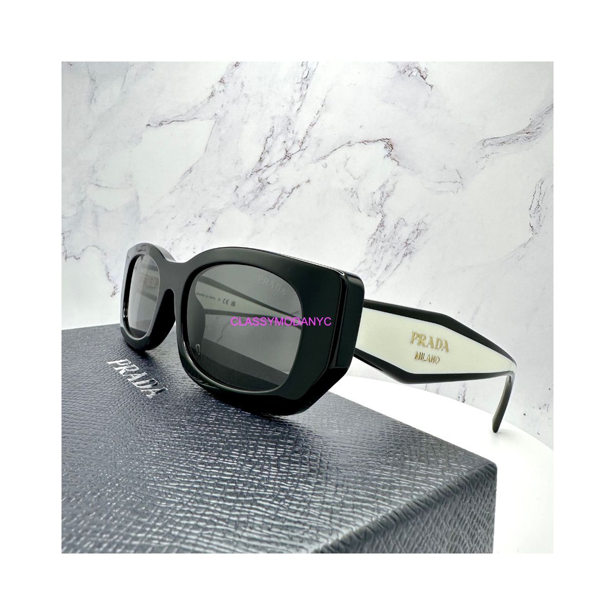 Prada Sunglasses PRB05S 09Q08Z black grey lens 