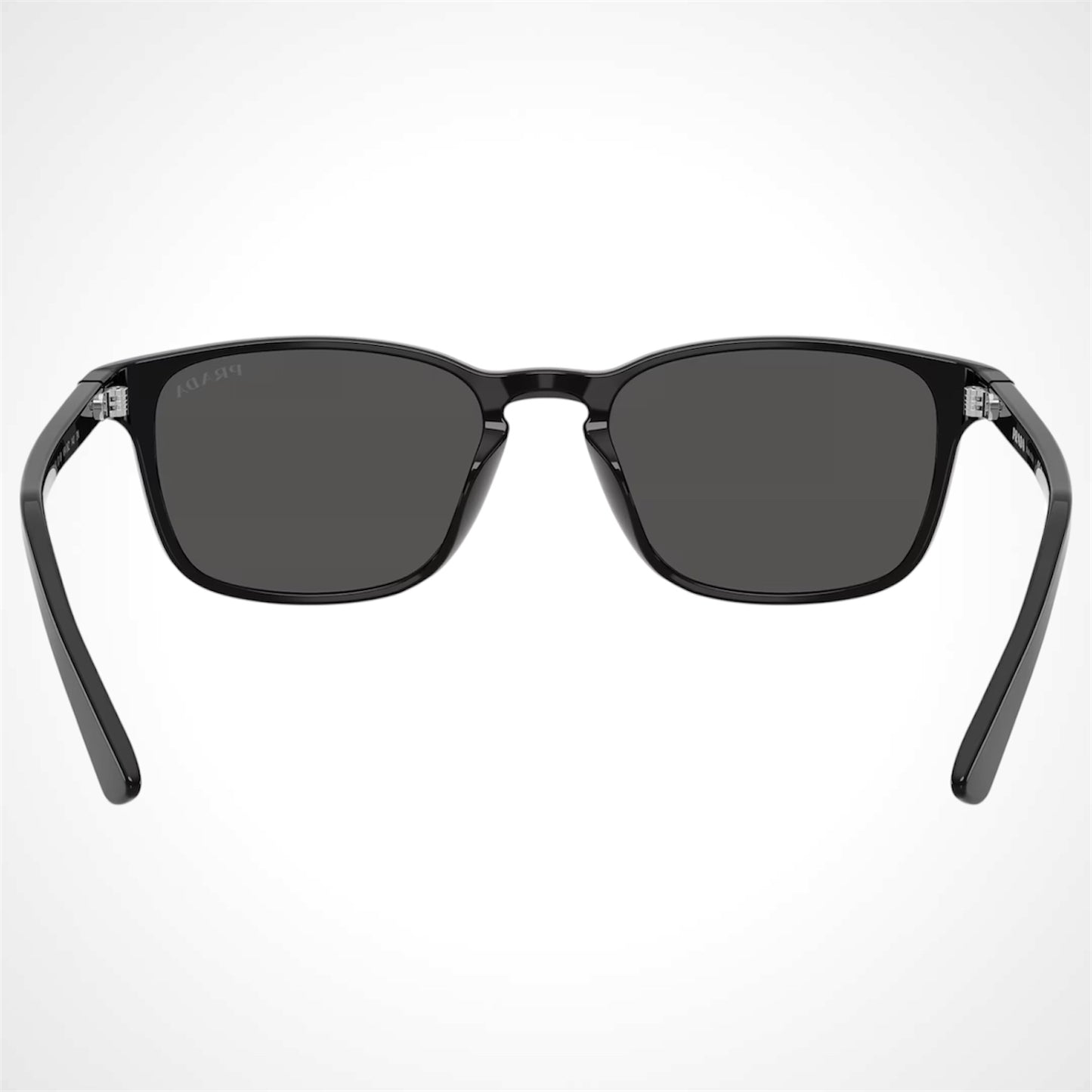 Prada PRD13SU 16K08Z black aviator pillow sunglasses for men back view 