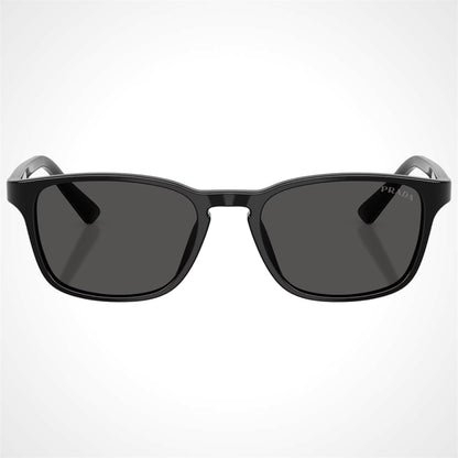 Prada PRD13SU 16K08Z black aviator pillow sunglasses for men front view 