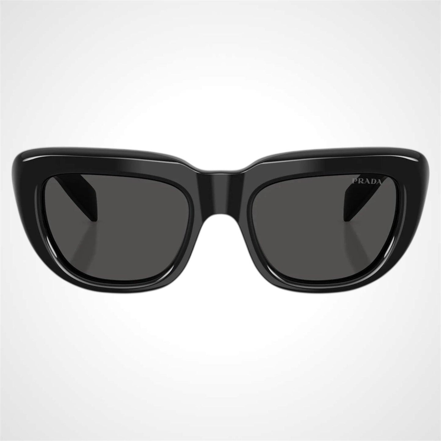 PRD07S 16K08Z Prada black rectangle women's sunglasses front view 