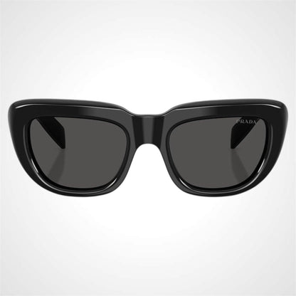 PRD07S 16K08Z Prada black rectangle women's sunglasses front view 