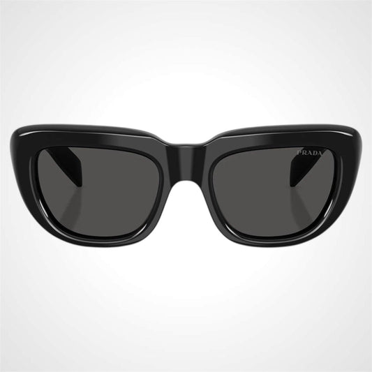 PRD07S 16K08Z Prada black rectangle women's sunglasses front view 