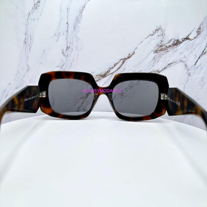 Prada 0PRB23S 20D50Q back view of brown tortoise symbole women's sunglasses