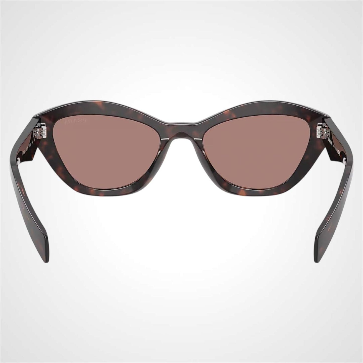 PRADA PRA02S 17N60B brown havana cat eye silver symbole sunglasses back view