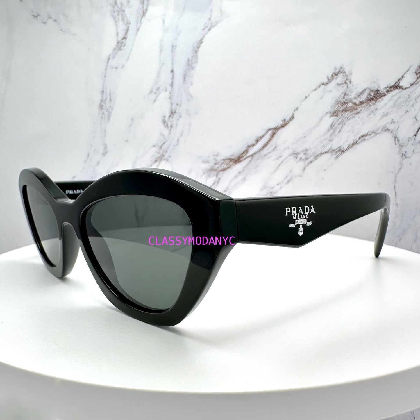 Prada sunglasses PRA02S black cat eye